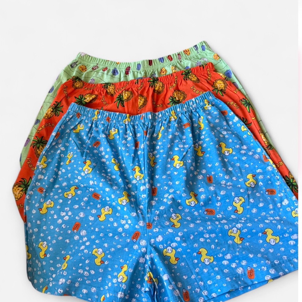Roundy Bay Women’s Vintage Shorts Fun Patterns Duck Pineapple Lanterns XL